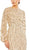 Mac Duggal 93789 - Bishop Sleeve Beaded Evening Dress Mother of the Bride Dresses 14 / Nude Gold