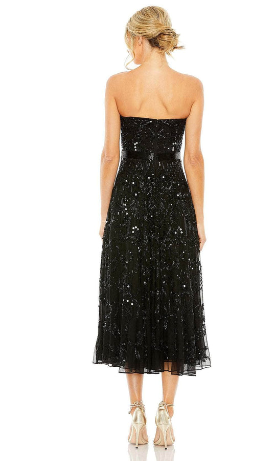 Mac Duggal 93898 - Bejeweled Tea Length Midi Dress