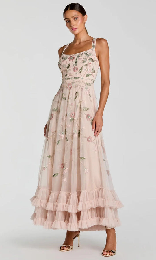 Mac Duggal 9402 - Tiered Ruffle Hem Scoop Neck Prom Dress