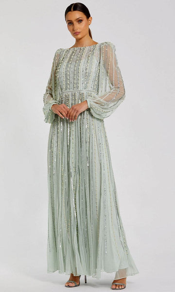 fitted lace wedding dress Striped Sequin Long Sleeve – SANS FAFF