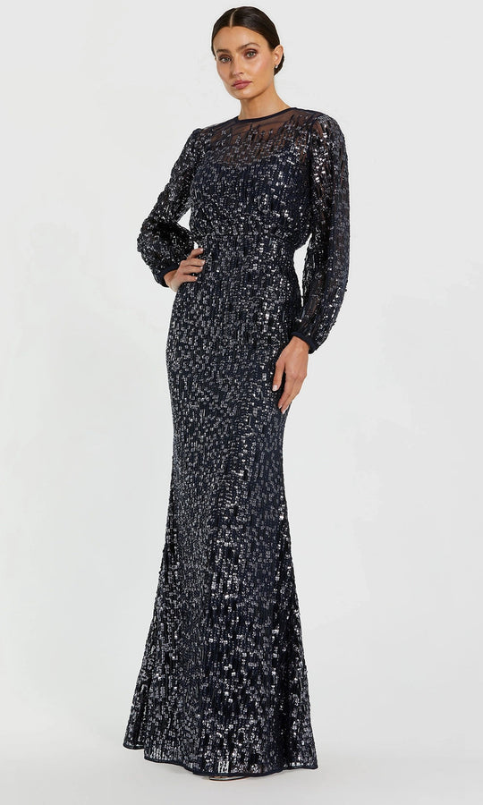 Mac Duggal 94127 - Long Sleeve Allover Sequin Evening Gown
