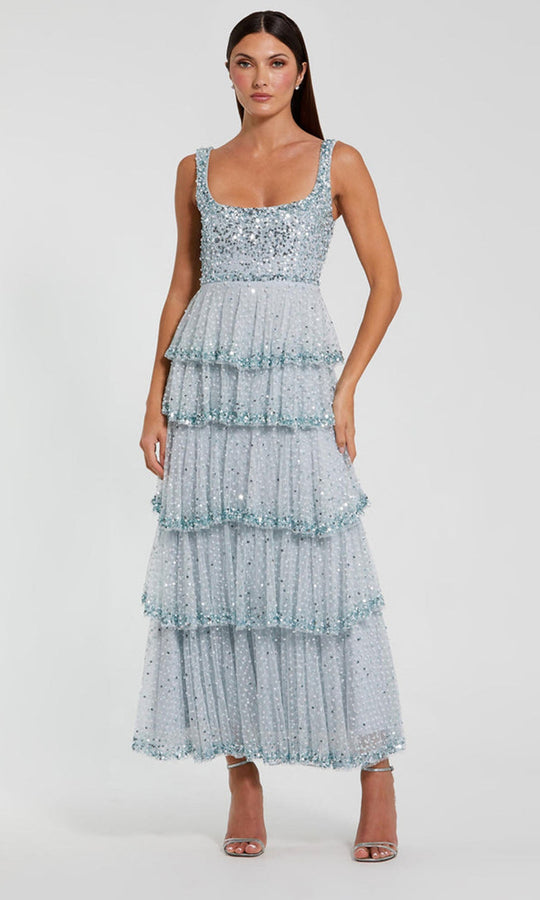 Mac Duggal 94165 - Scoop Neckline Sequin Tiered Dress