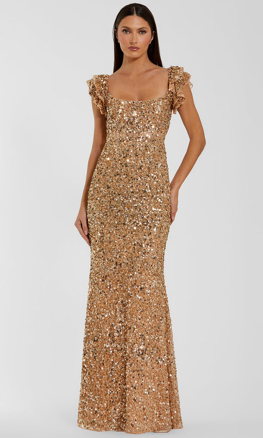 Mac Duggal 94279 - Flutter Sleeve Sequin Fitted Prom Gown