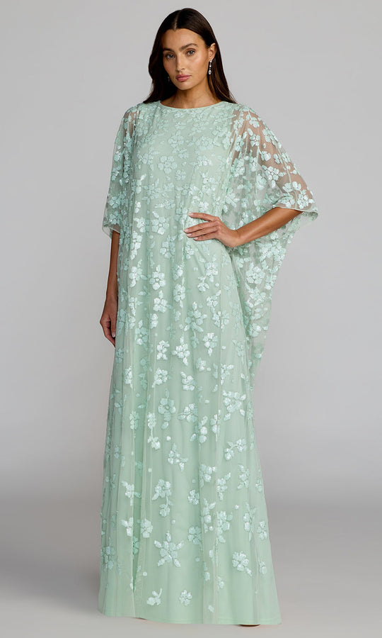 Mac Duggal 9441 - Kaftan Sequin Floral Long Evening Gown