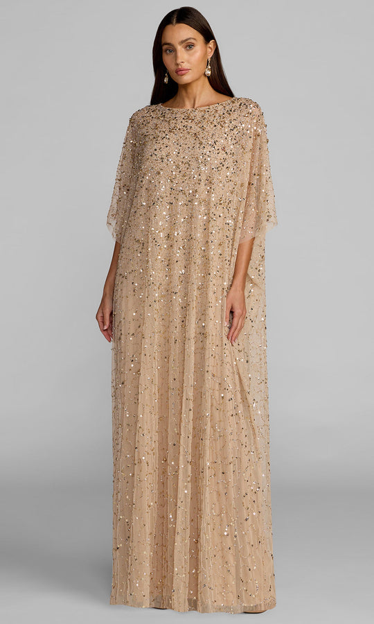 Mac Duggal 9475 - Jewel Neck Embellished Kaftan Evening Gown
