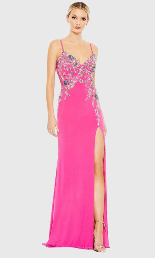 Mac Duggal A42006 - Floral Beaded Scoop Back Prom Gown