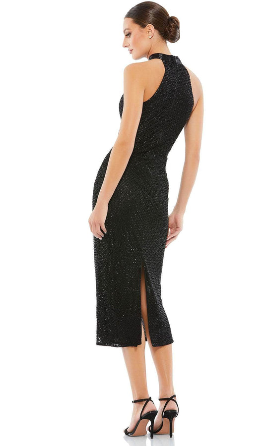 Mac Duggal A5531 - Sleeveless High Neck Knee-Length Dress