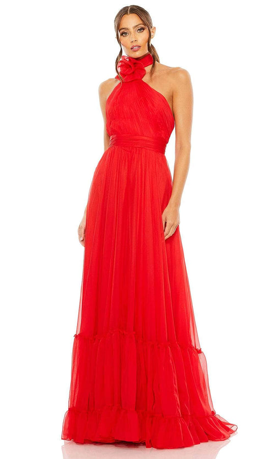 Mac Duggal A68209 - Ruched Detailed High Neck Evening Dress
