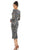 Mac Duggal Cocktail - 5472D Long Sleeve V-Neck Dress Cocktail Dresses 2 / Charcoal