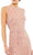 Mac Duggal Cocktail 70260D - Floral Beaded Sheath Dress Cocktail Dresses 10 / Rose