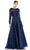 Mac Duggal Evening - 11121D Embroidered A-line Dress Evening Dresses 0 / Navy