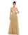 Mac Duggal Evening - 4977D Long Sleeve Sequin-Textured A-Line Gown Evening Dresses 0 / Taupe