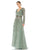 Mac Duggal Evening - 4977D Long Sleeve Sequin-Textured A-Line Gown Evening Dresses 4 / Sage