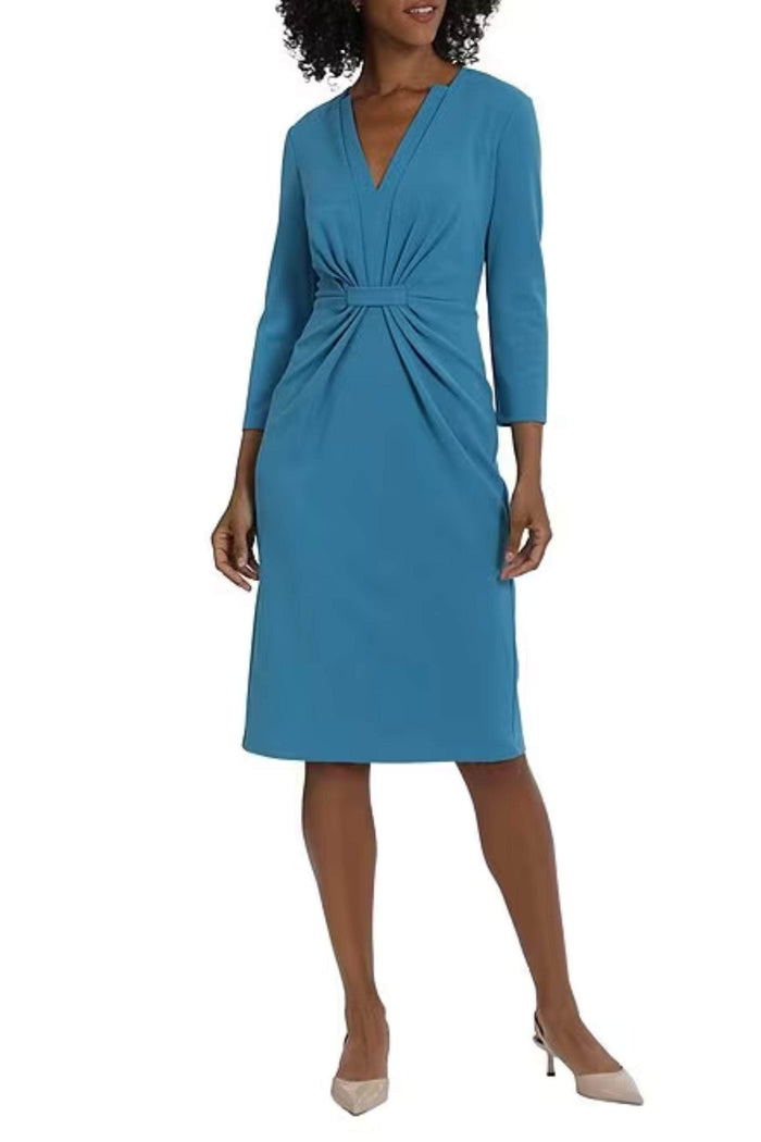 Maggy London G5491M - V-Neck Knee-Length Formal Dress Maggy London G5491M - V-Neck Knee-Length Formal Dress