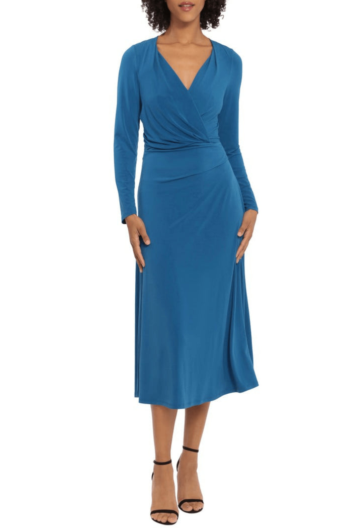 Maggy London G5681M - Long Sleeve V-Neck Formal Dress Maggy London G5681M - Long Sleeve V-Neck Formal Dress