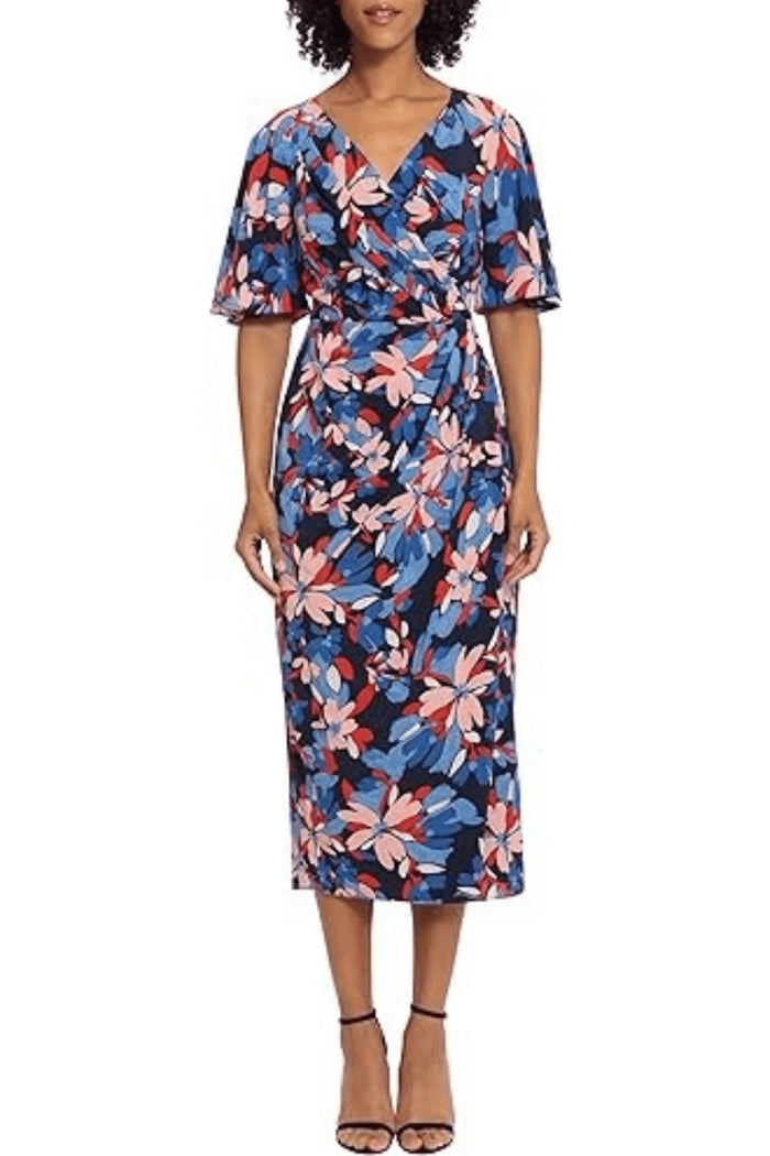 Maggy London G5684M - Floral Short Sleeve Casual Dress Special Occasion Dress