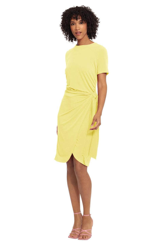 Maggy London GT597M - Short Sleeve Ruched Casual Dress Special Occasion Dress