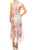 Maison Tara 91760M - Floral Printed V-Neck Cocktail Dress Special Occasion Dress