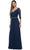 Marina 267155 - Embellished Waist Evening Dress Special Occasion Dress 4 / Navy