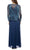 Marina 268118 - Metallic Scoop A-Line Formal Dress Evening Dresses