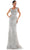 Marsoni by Colors - Cap Sleeve Lace Formal Dress MV1030 Mother of the Bride Dresses 4 / Silver