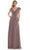 Marsoni by Colors - M251 V Neck Off Shoulder A-Line Gown Mother of the Bride Dresses