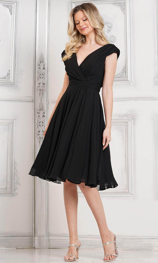 Marsoni by Colors M251S - Knee Length V-Neck Dress