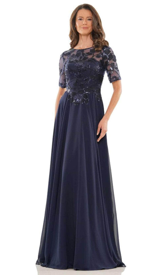 Marsoni by Colors M286-1 - Illusion Short Sleeve A-line Dress