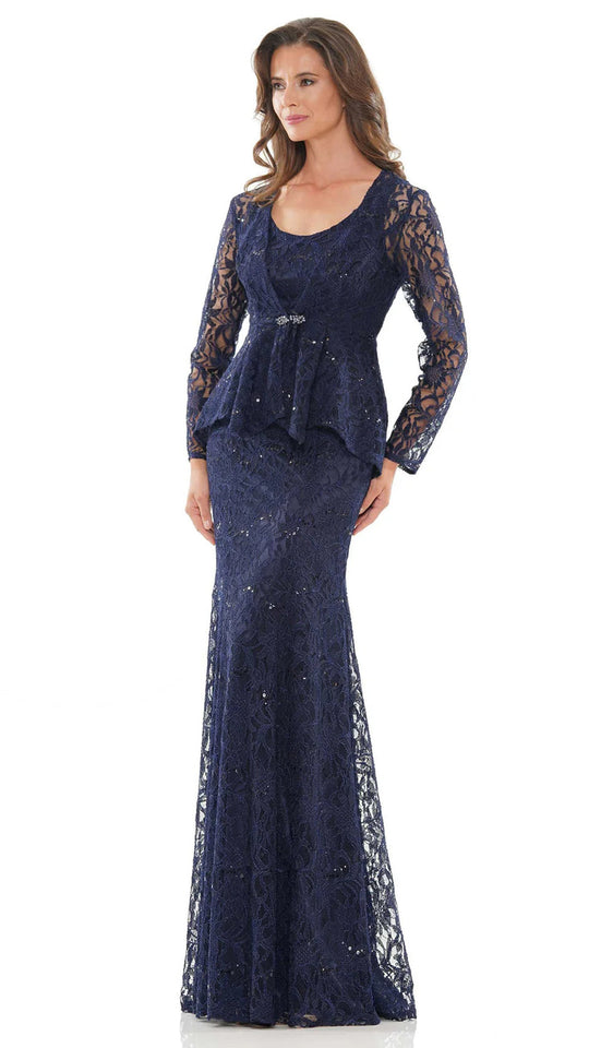 Marsoni by Colors - M301 Scoop Fit and Flare Evening Dress