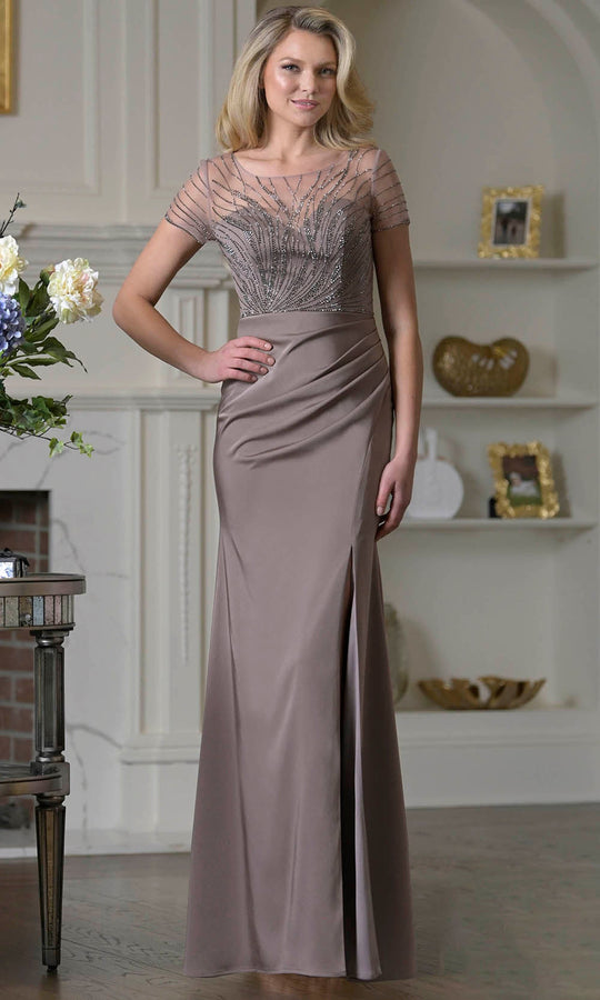 Marsoni by Colors M350 - Beaded Illusion Sheath Formal Dress