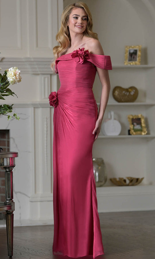 Marsoni by Colors M353 - Ruched Bodice Off Shoulder Formal Dress
