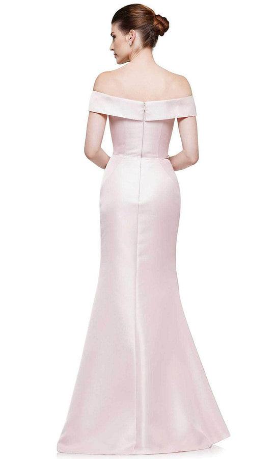 Marsoni by Colors - MV1003 Off Shoulder Jewel Accented Mermaid Gown