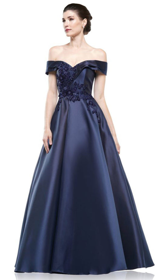 Marsoni by Colors MV1008-2 - Beaded Applique Sweetheart Ballgown