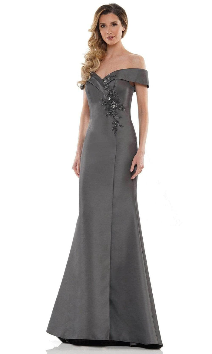 Marsoni by Colors MV1140 - Sweetheart Satin Formal Dress Mother of the Bride Dresses 4 / Charcoal