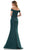 Marsoni by Colors MV1142 - Appliqued Off Shoulder Formal Dress Mother of the Bride Dresses 14 / Blush