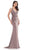 Marsoni by Colors MV1147 - Pleated V-Neck Formal Gown Mother of the Bride Dresses