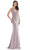 Marsoni by Colors MV1147 - Pleated V-Neck Formal Gown Mother of the Bride Dresses 4 / Mink