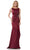 Marsoni by Colors MV1233 - Scoop Ruffled Cascade Formal Gown Formal Gowns 4 / Wine