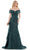 Marsoni by Colors MV1235 - Off Shoulder Ruched Formal Gown Formal Gowns 4 / Deep Green