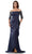 Marsoni by Colors MV1254 - Off-Shoulder Quarter Sleeve Evening Dress Evening Dresses