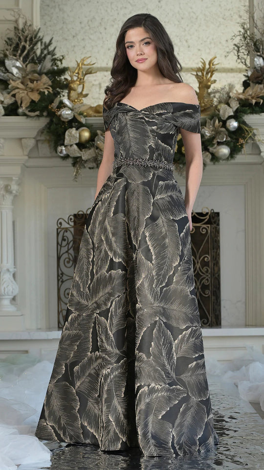 Marsoni by Colors MV1265 - Fold-Over Off Shoulder Formal Gown