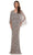 Marsoni by Colors MV1282 - Foliage Beaded V-Neck Formal Gown Special Occasion Dress 6 / Lead