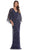 Marsoni by Colors MV1282 - Foliage Beaded V-Neck Formal Gown Special Occasion Dress 6 / Navy