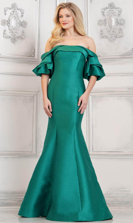 Marsoni by Colors MV1290 - Draped Sleeve Evening Gown