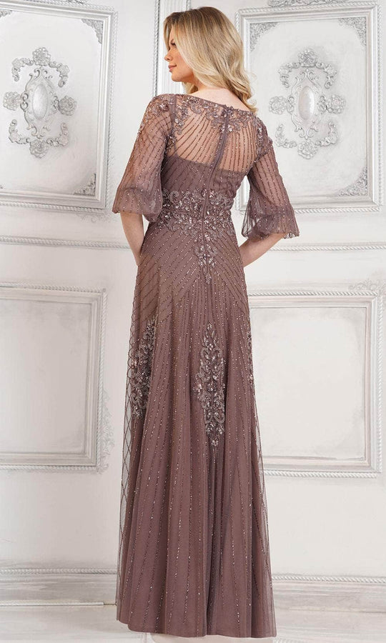 Marsoni by Colors MV1323 - Beaded A-Line Evening Dress