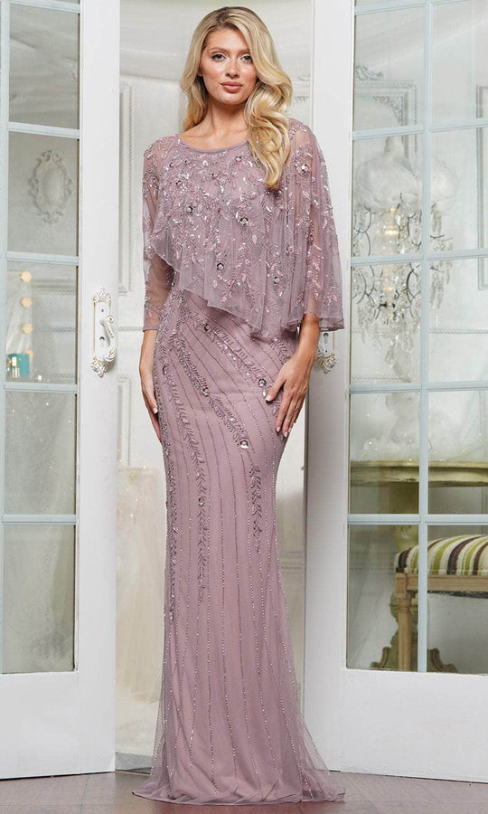 Marsoni by Colors MV1343 - Rhinestone Embellished Column Evening Gown