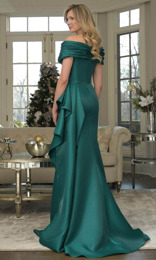 Marsoni by Colors MV1354 - Off Shoulder Ruffle Draped Gown