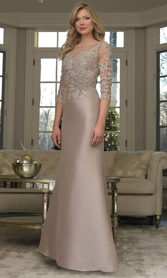 Marsoni by Colors MV1357 - Embroidered Illusion Bodice Gown