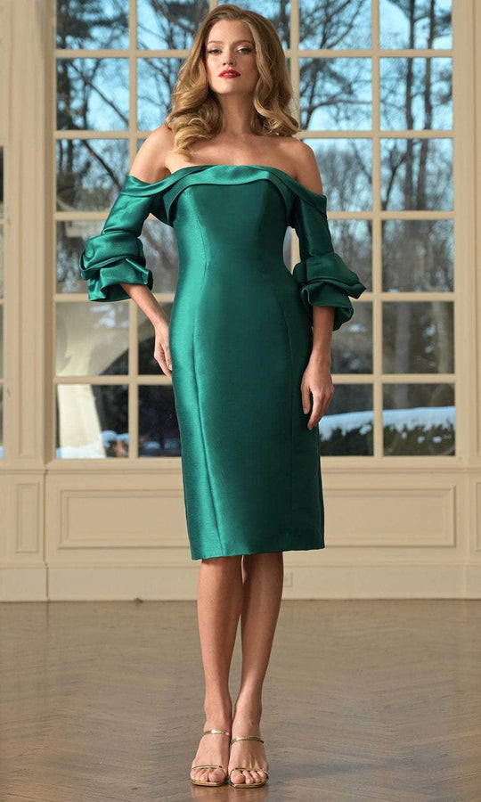 Marsoni by Colors MV1370 - Fitted Off Shoulder Cocktail Dress