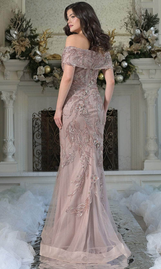 Marsoni by Colors MV1372 - Beaded Off Shoulder Evening Gown